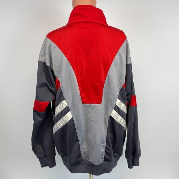 Adidas Embroidered Color Block Track Jacket Vintage 90s Trefoil Logo Size XL - Picture 4 of 5